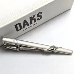 dkt64 DAKS ダックス ネクタイピン マットシルバー ダイヤゴナルラインのサムネイル