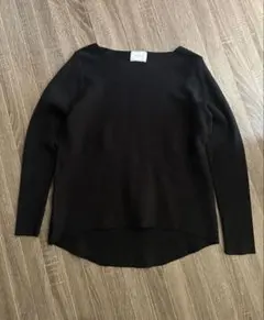 試着のみ♡MALE'T ME'T マレットメットリブ編みボートネック長袖セーター