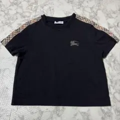 BURBERRY チェック柄袖 Tシャツ 3Y