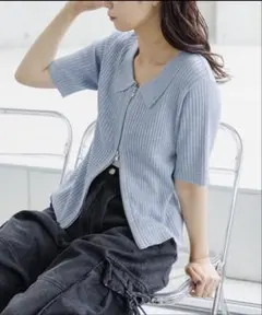 kastane ダブルジップ カーディガン 半袖