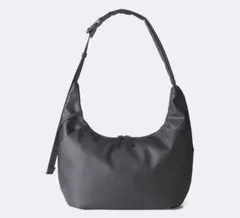 GU コクーンショルダーバッグ ブラック レザー