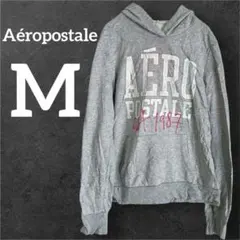 Aéropostale 【M】ロゴ パーカー グレー フード付き スウェットのサムネイル