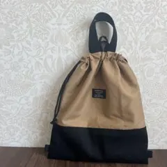 お着替え袋 男の子 体操着入れ 入園入学　モカベージュ　体操着袋