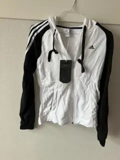 adidas ラインジャージジャケット ホワイト/ブラックM新品タグ付き