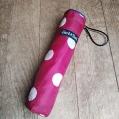 折りたたみ傘 ドット柄 レッド系のサムネイル