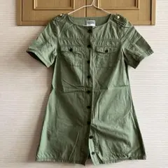 RODEO CROWNS オリーブグリーン シャツワンピース 半袖