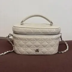 ミシェルマカロン ノベルティ キルティング刺繍トートバッグ ホワイト
