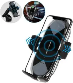 車載Qi ワイヤレス充電車載ホルダー 急速ワイヤレス充電器自動開閉 360度回