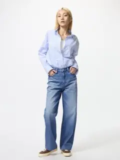 UNIQLO ワイドストレートジーンズ BLUE