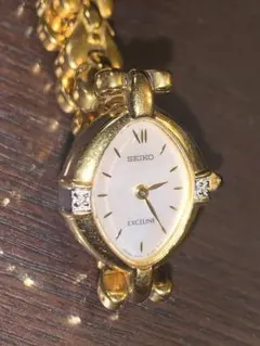 【電池交換済】SEIKO エクセリーヌ レディース 腕時計 ダイヤ クォーツ