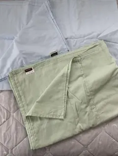 【USED】ニトリ　フラットシーツ　シングル　グリーン