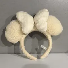 カチューシャ ミニー 白 ふわふわ