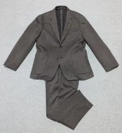 ユニクロ 千鳥柄 ブラウン セットアップ ビジネススーツ 茶 チェック柄