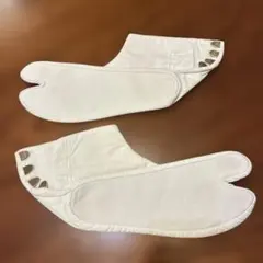 着物　和装　和服　ホワイト 足袋 デザイン 金属パーツ付き　22.0cm 成人式