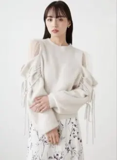 ◆新品♡格安◆スナイデル　シースルーショルダーニットプルオーバー