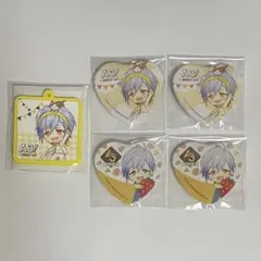 A3! 斑鳩三角 5点 缶バッジ ラバーキーホルダー