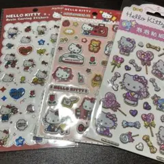 ラス1 サンリオ キティちゃん ぷっくりシール ぷくぷくシール 3枚セット