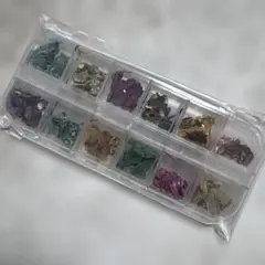 ネイルパーツ　シェルフレーク 12色セットジェルネイル　ハンドメイド　レジン