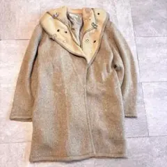 00's vintage ニットロングコート ベージュ アーカイブ　ノームコアのサムネイル