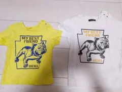 DIESEL ブルドッグ Tシャツ 2点セット 12M(80) 24M (90)