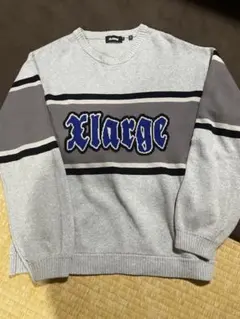 XLARGE ニット セーター グレーのサムネイル
