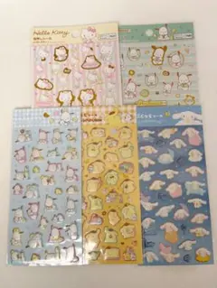 サンリオ 箔押しシール ぷくっとシール 5枚セット