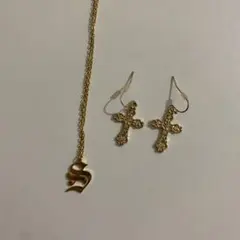 ゴールド ネックレス＆ピアス