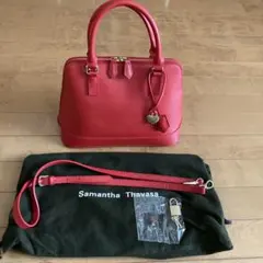 Samantha Thavasa レッドレザーハンドバッグ