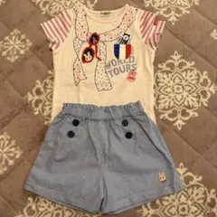 HOT BISCUITS MIKI HOUSE 女の子セットアップ 100のサムネイル