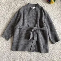 こうぴ様専用SOEJU ソージュ ウールリバーミディコート　千鳥