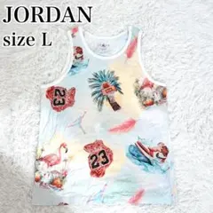 JORDAN タンクトップ Lサイズ 総柄のサムネイル