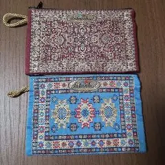 海外旅行お土産 イスタンブール チャック付きポーチ 2個セット