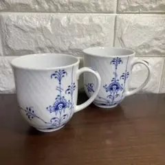 ロイヤルコペンハーゲンブルーパルメッテ　マグカップ　2セットのサムネイル