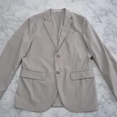 美品 ユニクロ テーラードジャケット Lサイズ 感動ジャケット ベージュ