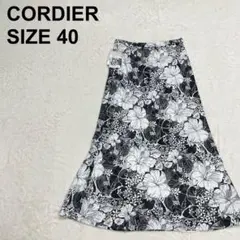 【新品未使用】コルディア　フラワープリント　フレアスカート　上品　日本製（150