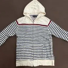 古着 ボーダー ジップパーカー