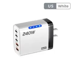 240w USB-C A急速充電器 PD対応 ホワイト