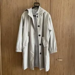 ベージュ フード付き ロングコート