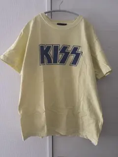 KISS ロゴ イエロー 半袖Tシャツ