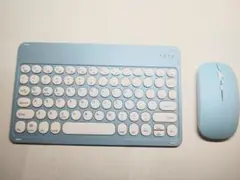 水色 ワイヤレスキーボードとマウスセット