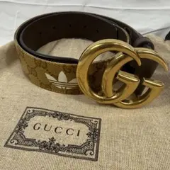 GUCCI x adidas コラボ GGマーモント レザー ベルト - メルカリ