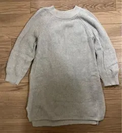 中古◎グローバルワーク キッズ ニットワンピース XL 120 130 グレー