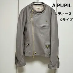 美品!！A PUPIL ラムレザーライダースジャケット A PUPIL /ラムレザーダブルライダースジャケット / SIZE:S 【公式通販】