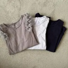 any FAM 長袖カットソー 3枚セット グレー ラベンダー ネイビー 140