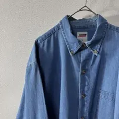 雰囲気抜群‼️Dickies ディッキーズ デニムシャツ 無地 vintage