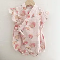 Ampersand 桃柄 甚平　80size