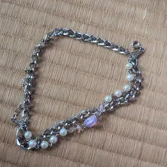 チェーン パール 天然石 ブレスレット
