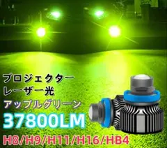 LED 爆光 アップルグリーン 緑 H8 H9 H11 H16 HB4 レザー - メルカリ