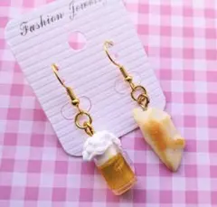 ビールと餃子のピアス