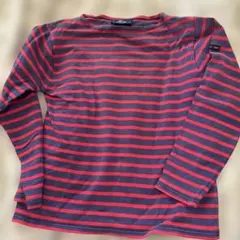 SAINT JAMES 長袖 Tシャツ 赤とネイビー ストライプ